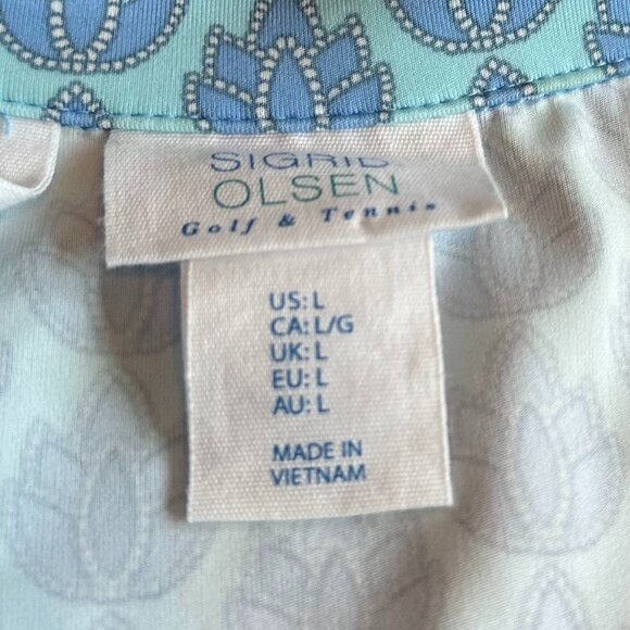 Sigrid Olsen Blue Patterned Mini Dress - Picture 10 of 10